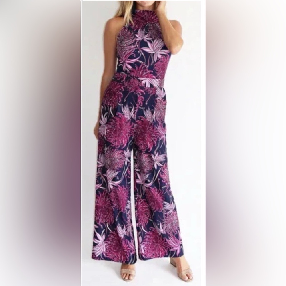 Jude Connally Floral Wide Leg Sleeveless Jumpsuit